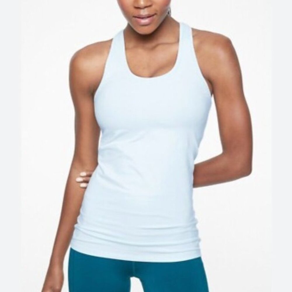 Athleta Shanti Tank Sz S Light Blue Powervita